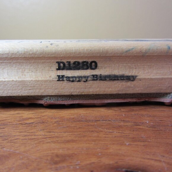 rubber stamp happy birthday 1994 print works annette allen watkins (W4649) - Picture 4 of 5